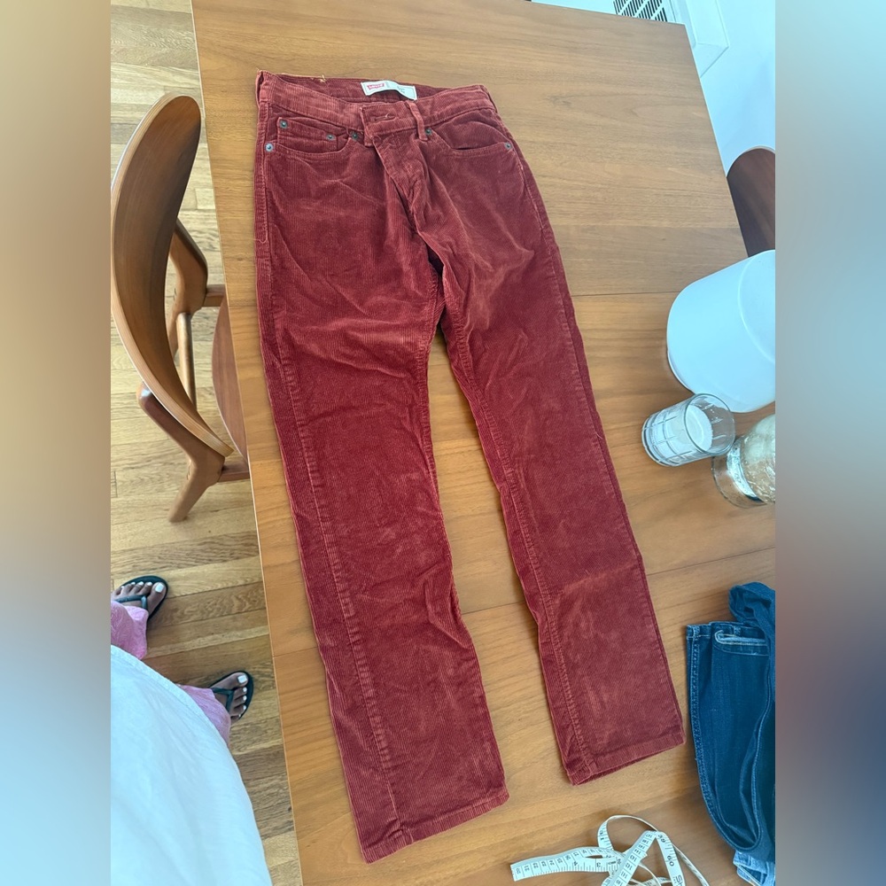 Levi's 511 Slim Red Corduroy Pants